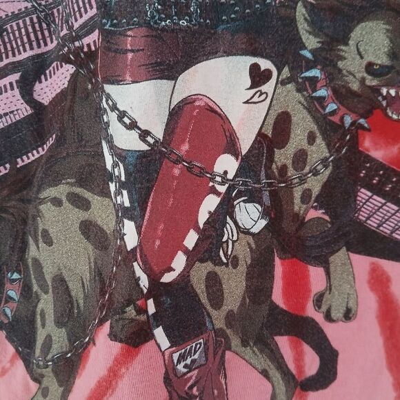 Men's Harley Quinn D.C. Anime Wash T-Shirt Tie-Dye Graphic Novel Iconic - Picture 10 of 11